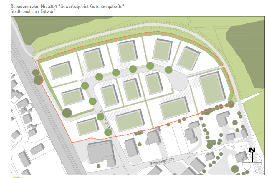 Gutenbergstraße - städtebaulicher Entwurf