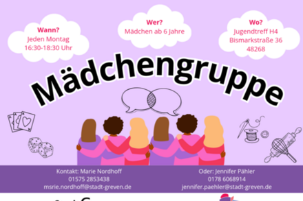 Flyer zur Mädchengruppe